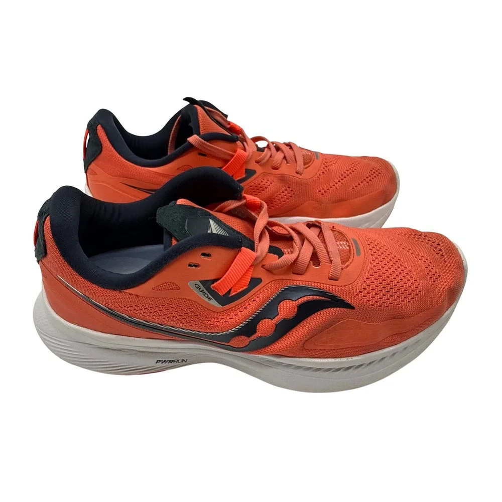 Saucony Guide 15 Running Shoes Womens 8.5 Orange Excellent Stability Sneakers